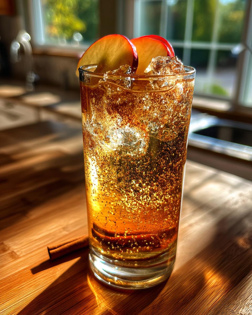 Apple Cinnamon Fizz Mocktail – Spiced apple juice topped with soda and a hint of cinnamon. - detail 2
