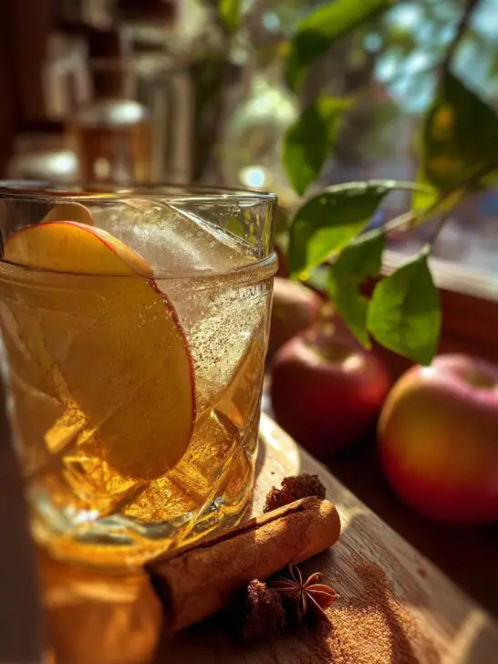 Apple Cinnamon Fizz Mocktail – Spiced apple juice topped with soda and a hint of cinnamon.