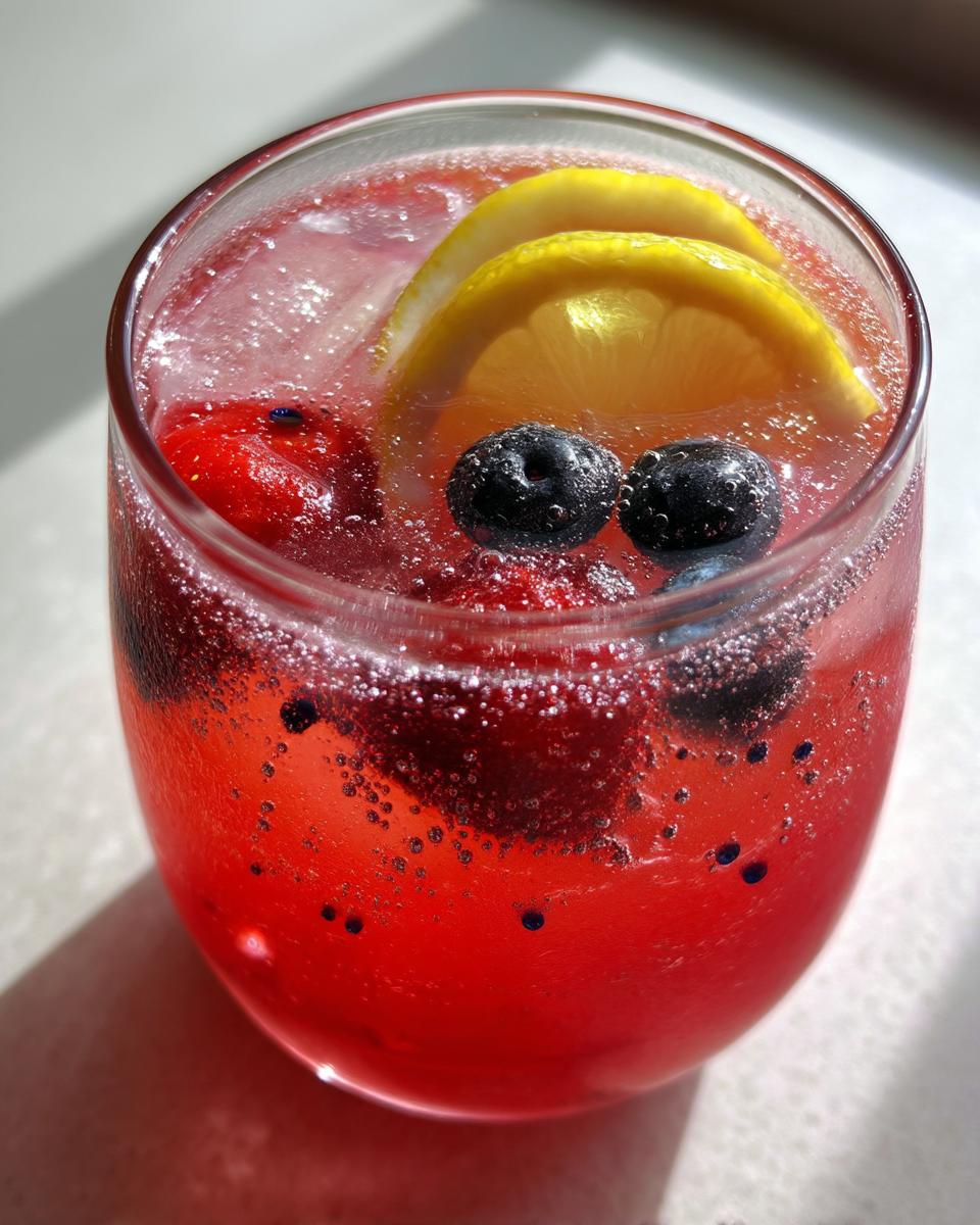 Berry Lemonade Sparkle Mocktail – Mixed berry puree combined with lemon juice and sparkling water. - detail 1