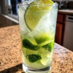Brazilian Caipirinha Cocktail with Cachaça and Crushed Lime