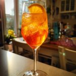 Bubbly Aperol Spritz Cocktail with Prosecco and Soda Water