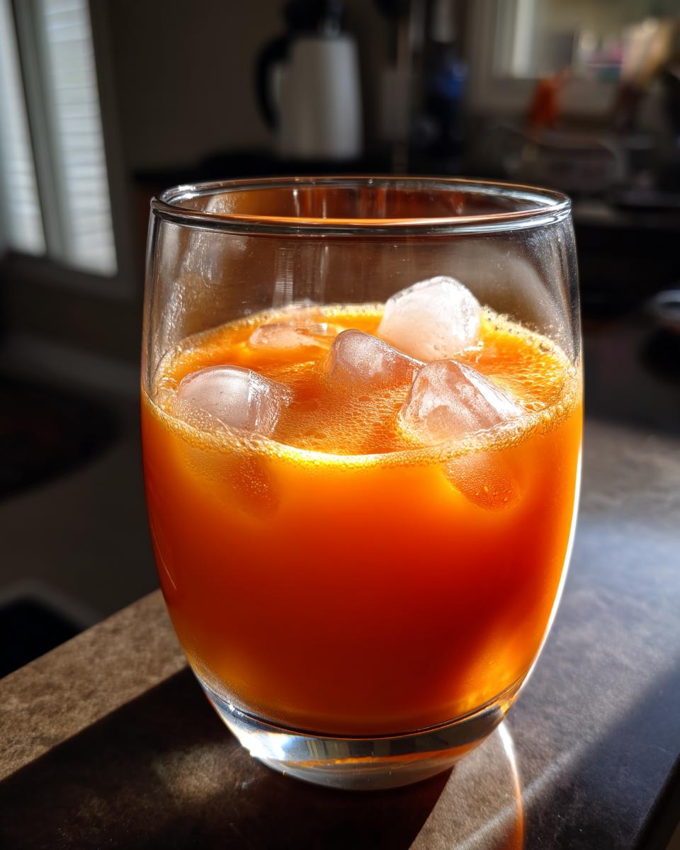 Carrot Ginger Cooler Mocktail – Earthy carrot juice with zesty ginger and lemon over ice. - detail 2
