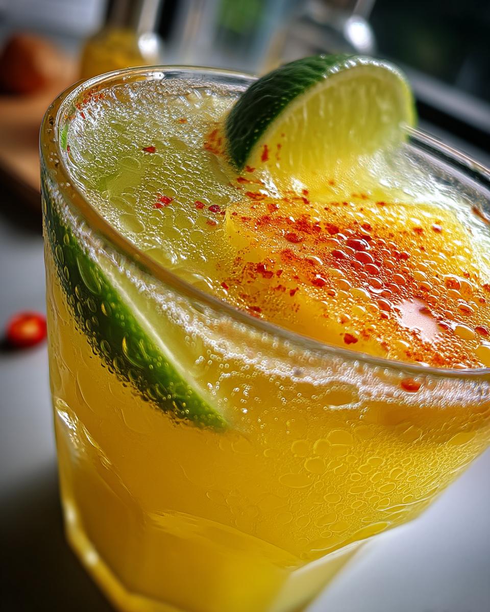 Chili Pineapple Punch Mocktail – Sweet pineapple juice spiced up with chili and a dash of lime. - detail 3