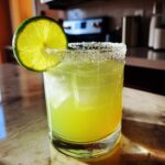 Classic Margarita Cocktail with Fresh Lime and Sea Salt Rim