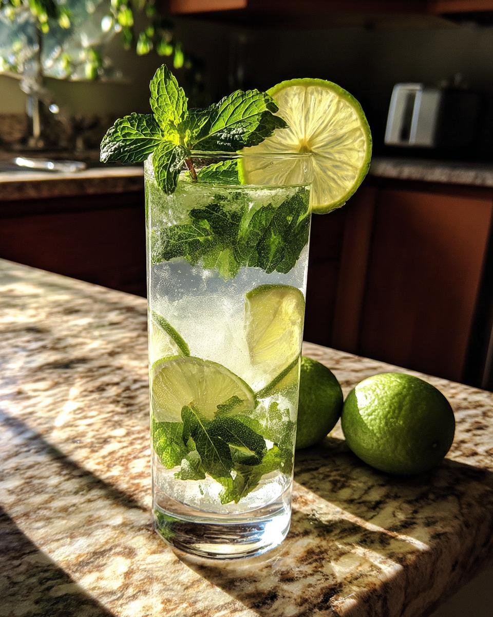 Coconut Lime Mojito Mocktail – Coconut water, lime, and mint for a tropical, hydrating drink. - detail 1