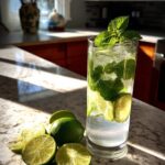 Coconut Lime Mojito Mocktail – Coconut water, lime, and mint for a tropical, hydrating drink.