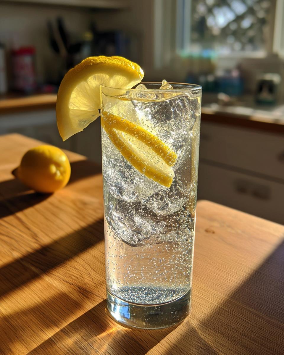 Crisp Tom Collins Cocktail with Gin and Club Soda - detail 3