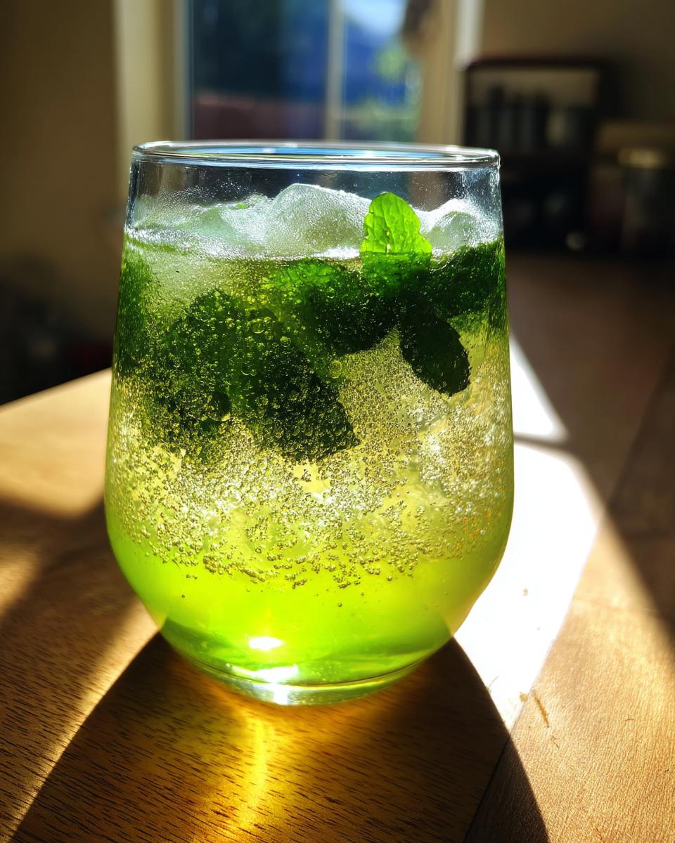 Green Apple Mint Mocktail – Tart green apple juice balanced with fresh mint and soda. - detail 4