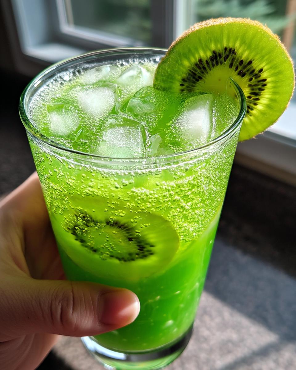 Kiwi Cucumber Sparkle Mocktail – Refreshing kiwi and cucumber juice over ice with lemon soda. - detail 3