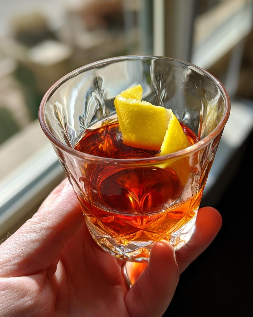 New Orleans Sazerac Cocktail with Absinthe Rinse and Rye - detail 1