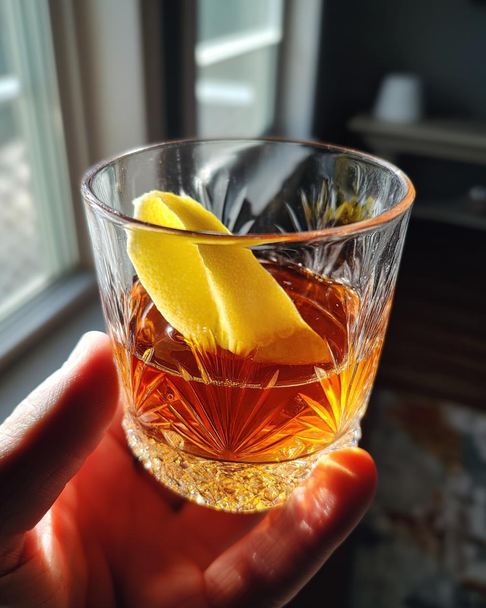 New Orleans Sazerac Cocktail with Absinthe Rinse and Rye - detail 2