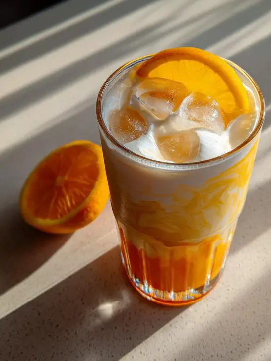 Orange Vanilla Cream Mocktail – Creamy orange soda-style mocktail with a touch of vanilla.
