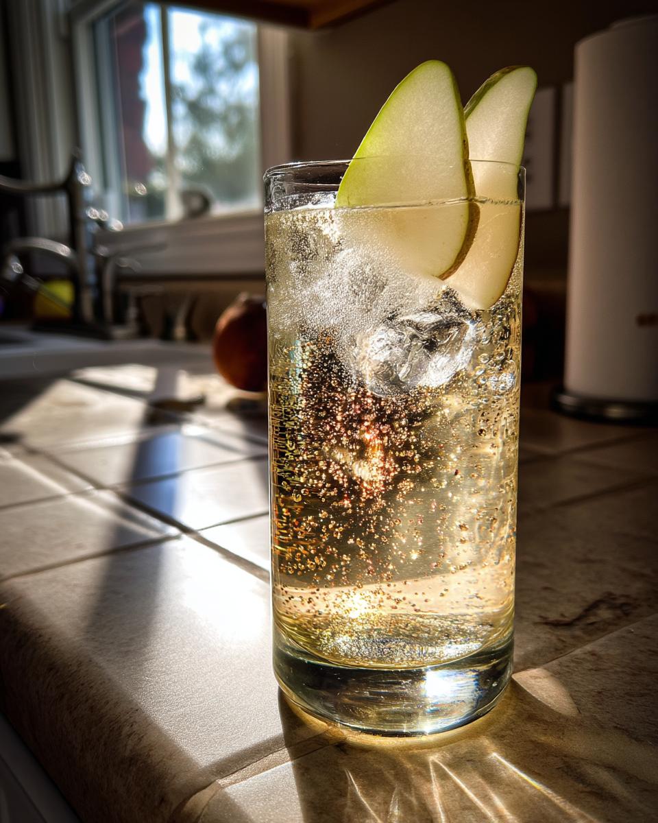Pear Vanilla Sparkler Mocktail – Juicy pear juice and vanilla syrup with a fizzy soda top. - detail 2