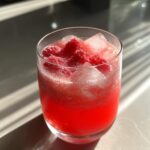 Raspberry Coconut Cooler Mocktail – Raspberry puree blended with coconut water and lime.