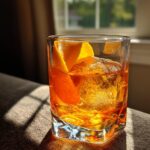 Smoky Old Fashioned Cocktail with Bourbon and Orange Bitters