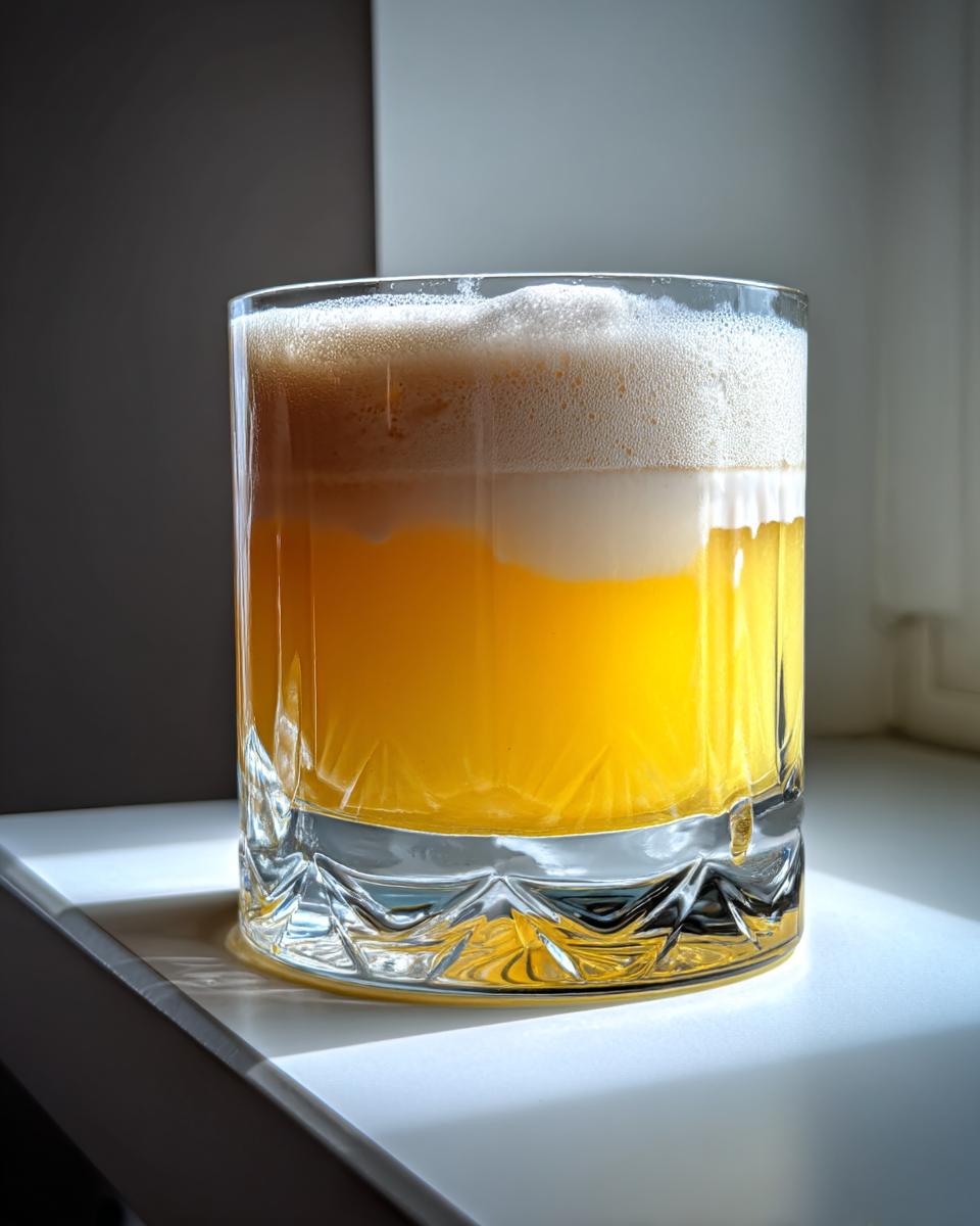 Smooth Whiskey Sour Cocktail with Egg White and Lemon Juice - detail 4