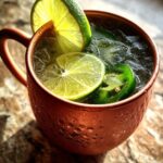 Spicy Moscow Mule Cocktail with Ginger Beer and Fresh Lime