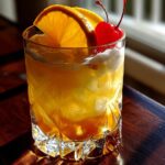 Tart Amaretto Sour Cocktail with Almond Liqueur and Lemon