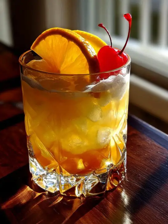 Tart Amaretto Sour Cocktail with Almond Liqueur and Lemon