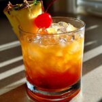 Tropical Mai Tai Cocktail with Rum and Orange Curaçao