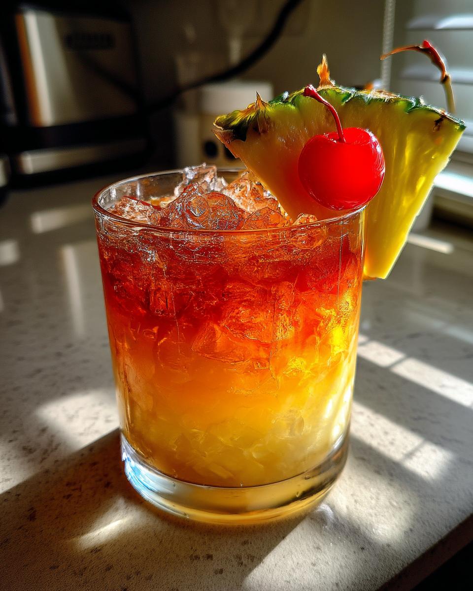 Tropical Mai Tai Cocktail with Rum and Orange Curaçao - detail 3