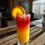 Tropical Sunrise Mocktail – A mango-pineapple blend with grenadine that mimics a tropical sunrise.