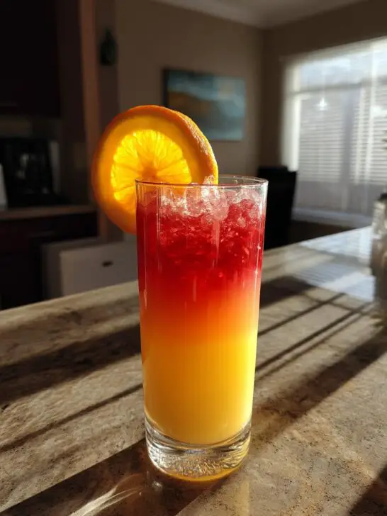 Tropical Sunrise Mocktail – A mango-pineapple blend with grenadine that mimics a tropical sunrise.