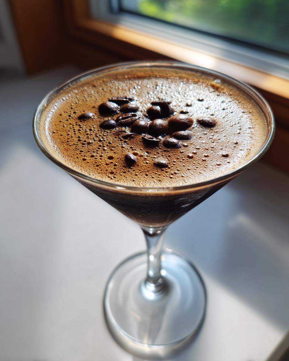 Velvety Espresso Martini Cocktail with Coffee Liqueur and Vodka - detail 3