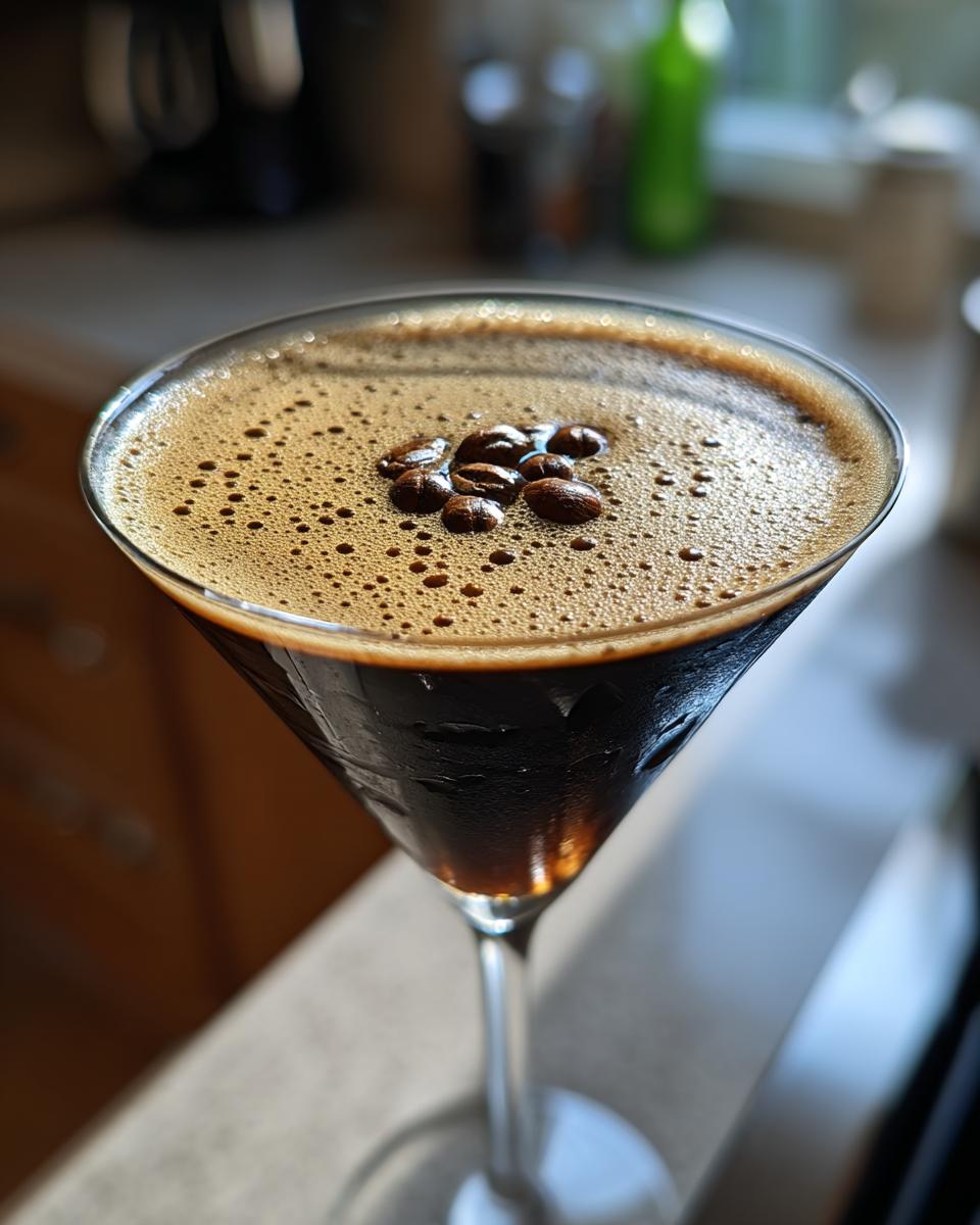 Velvety Espresso Martini Cocktail with Coffee Liqueur and Vodka - detail 4