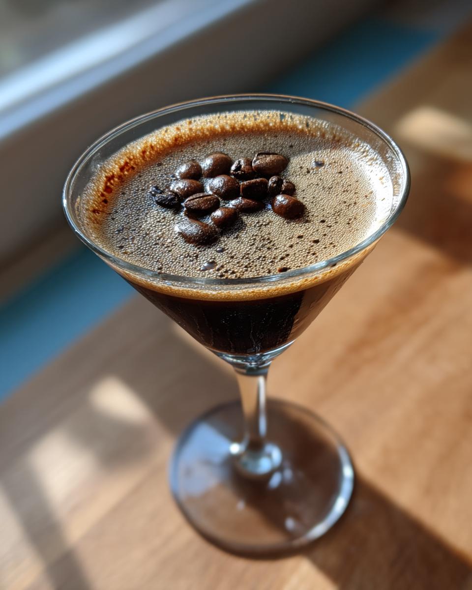 Velvety Espresso Martini Cocktail with Coffee Liqueur and Vodka - detail 5