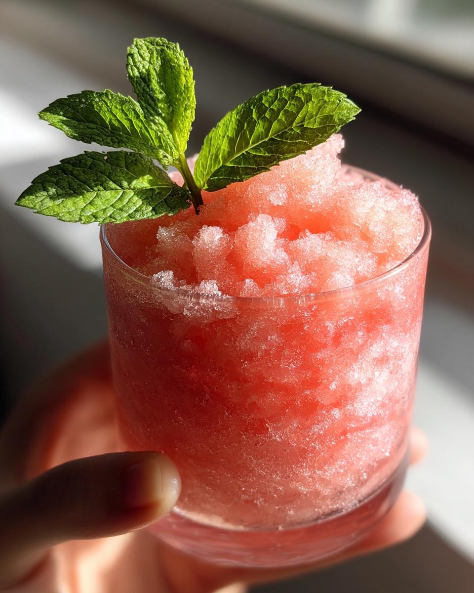Watermelon Mint Slush Mocktail – Frozen watermelon blended with lime and mint for a summer refresher. - detail 4