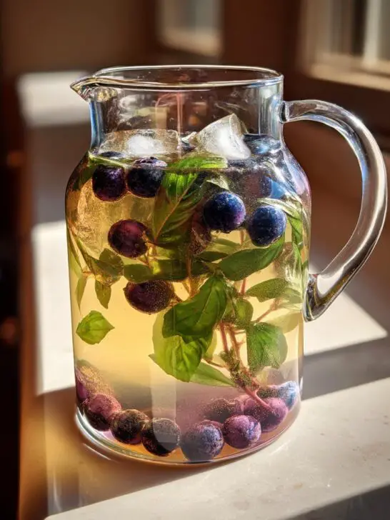 Basil Blueberry Lemonade