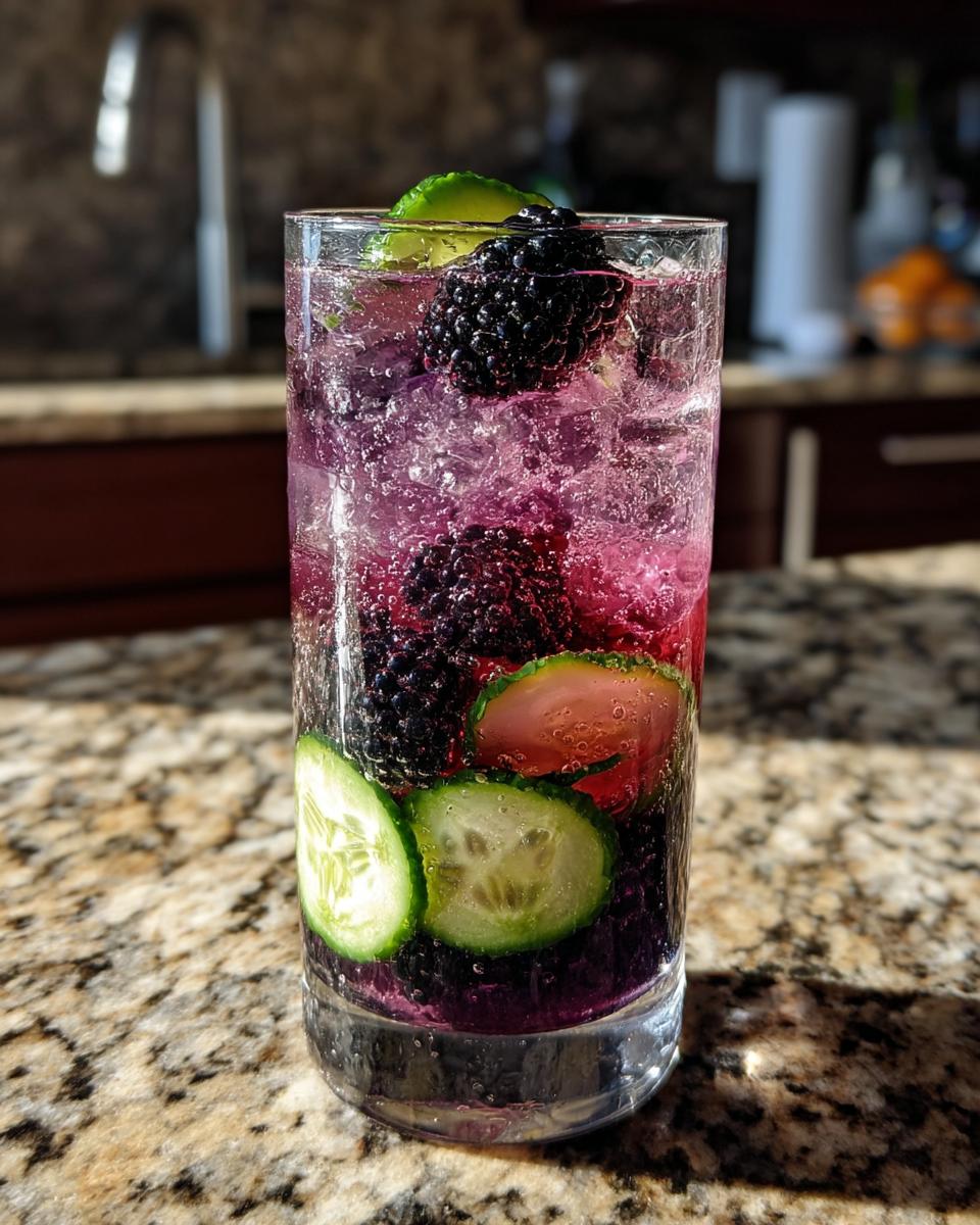 Blackberry Cucumber Collins Non-Alcoholic Cocktail - detail 1