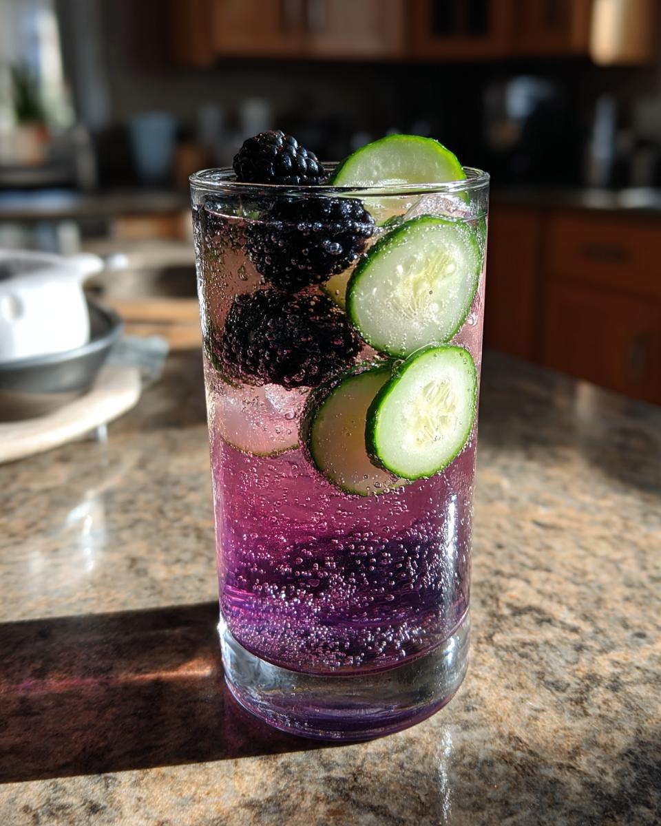 Blackberry Cucumber Collins Non-Alcoholic Cocktail - detail 2