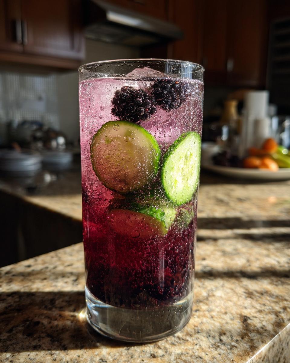 Blackberry Cucumber Collins Non-Alcoholic Cocktail - detail 4