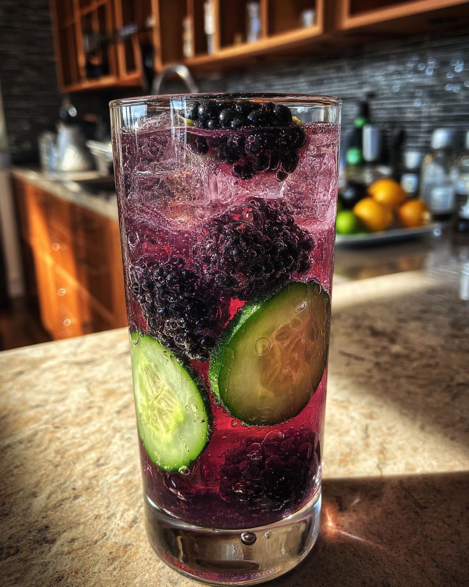 Blackberry Cucumber Collins Non-Alcoholic Cocktail - detail 5