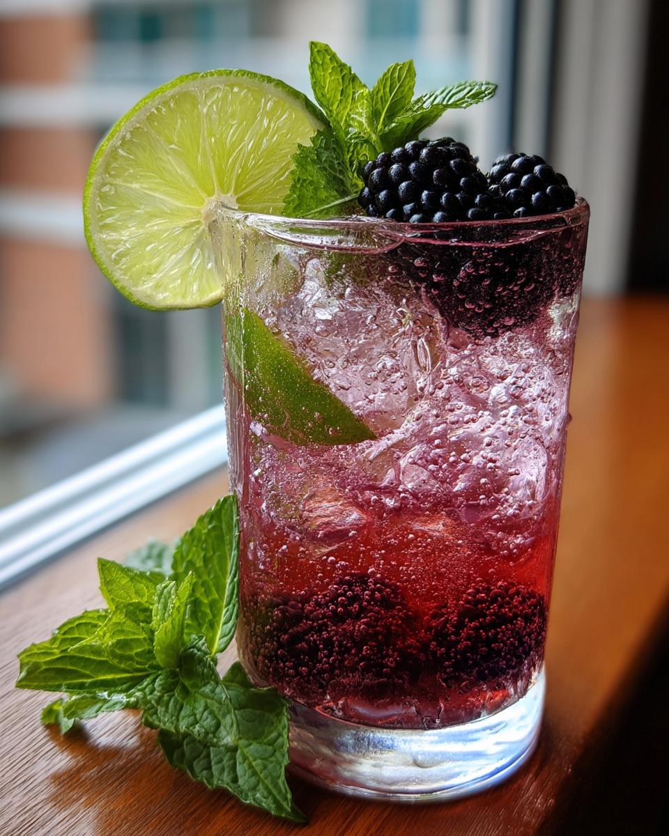 Blackberry Lime Mocktail - detail 1