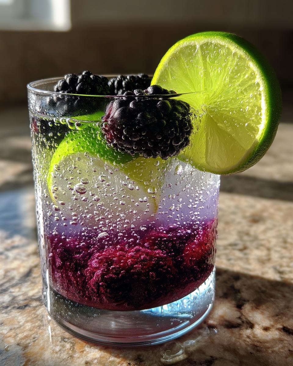 Blackberry Lime Mocktail - detail 1