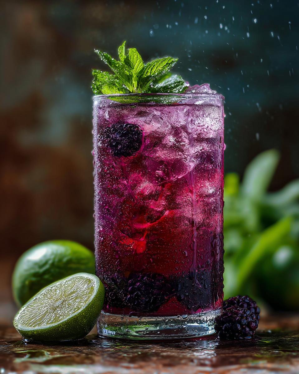 Blackberry Lime Mocktail - detail 2