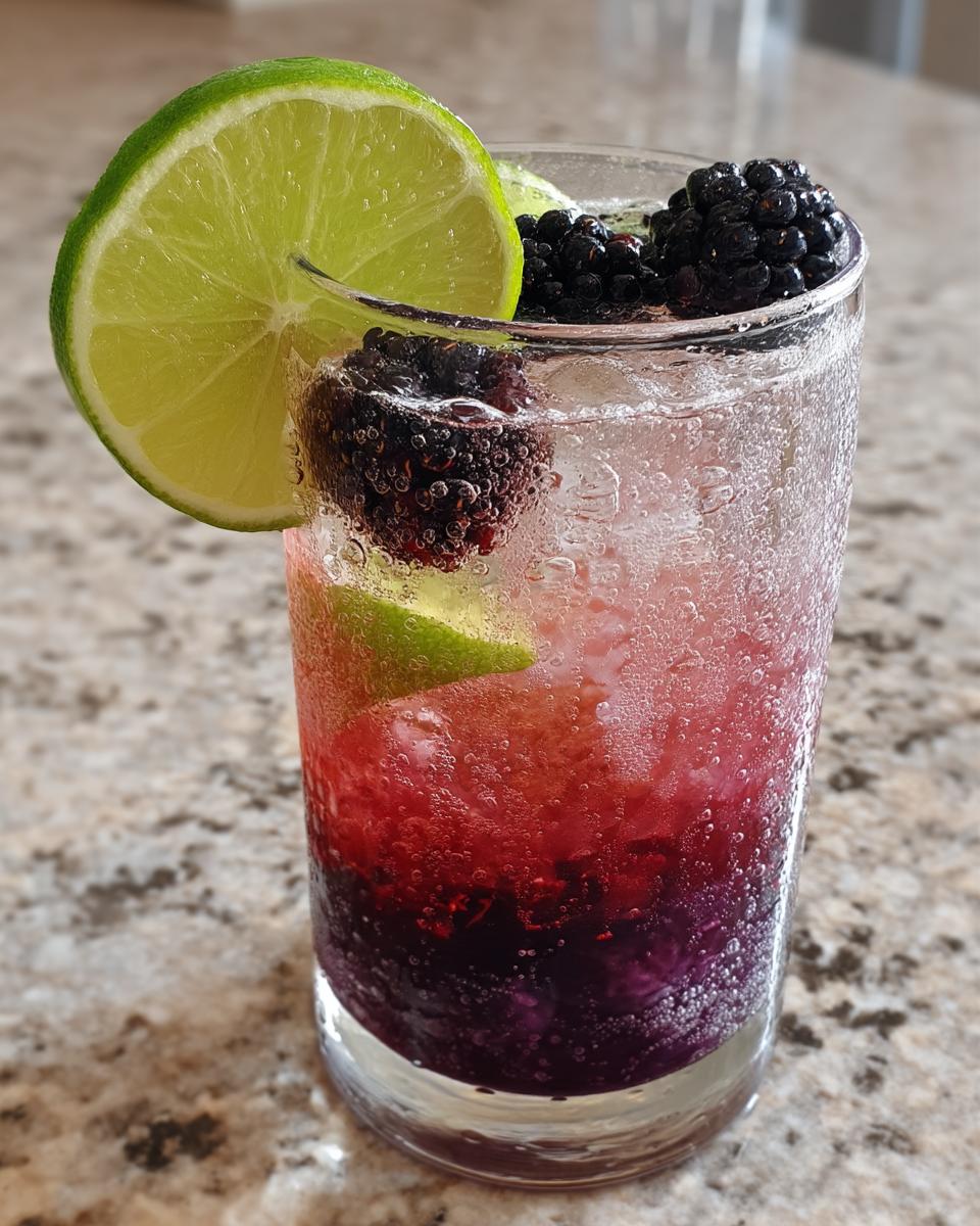 Blackberry Lime Mocktail - detail 2