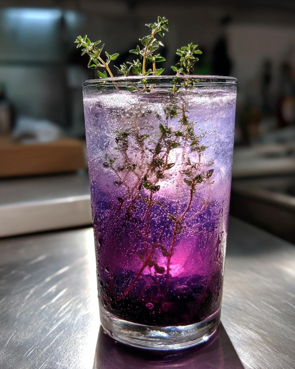 Blackberry Thyme Gin & Tonic Cocktail - detail 1