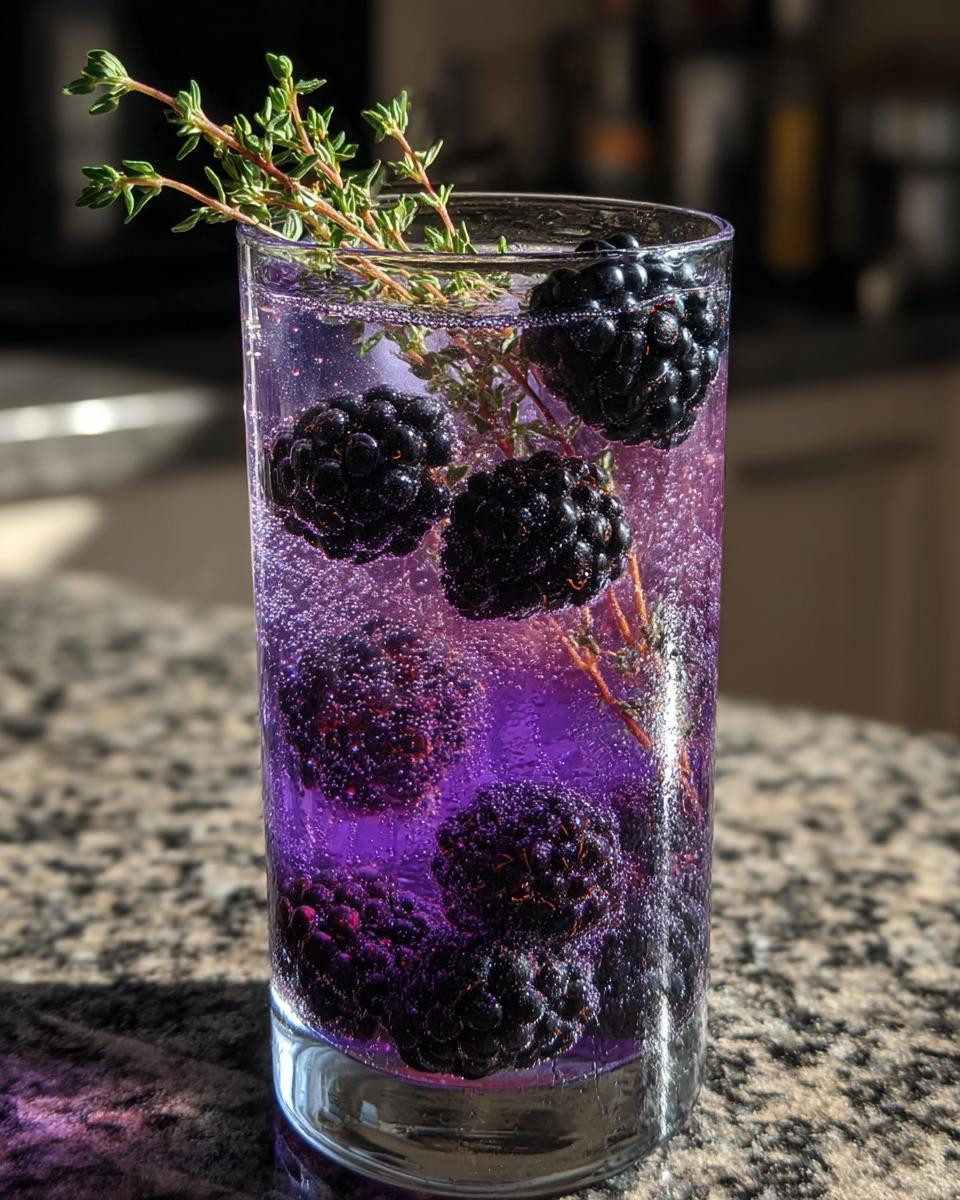 Blackberry Thyme Gin & Tonic Cocktail - detail 3