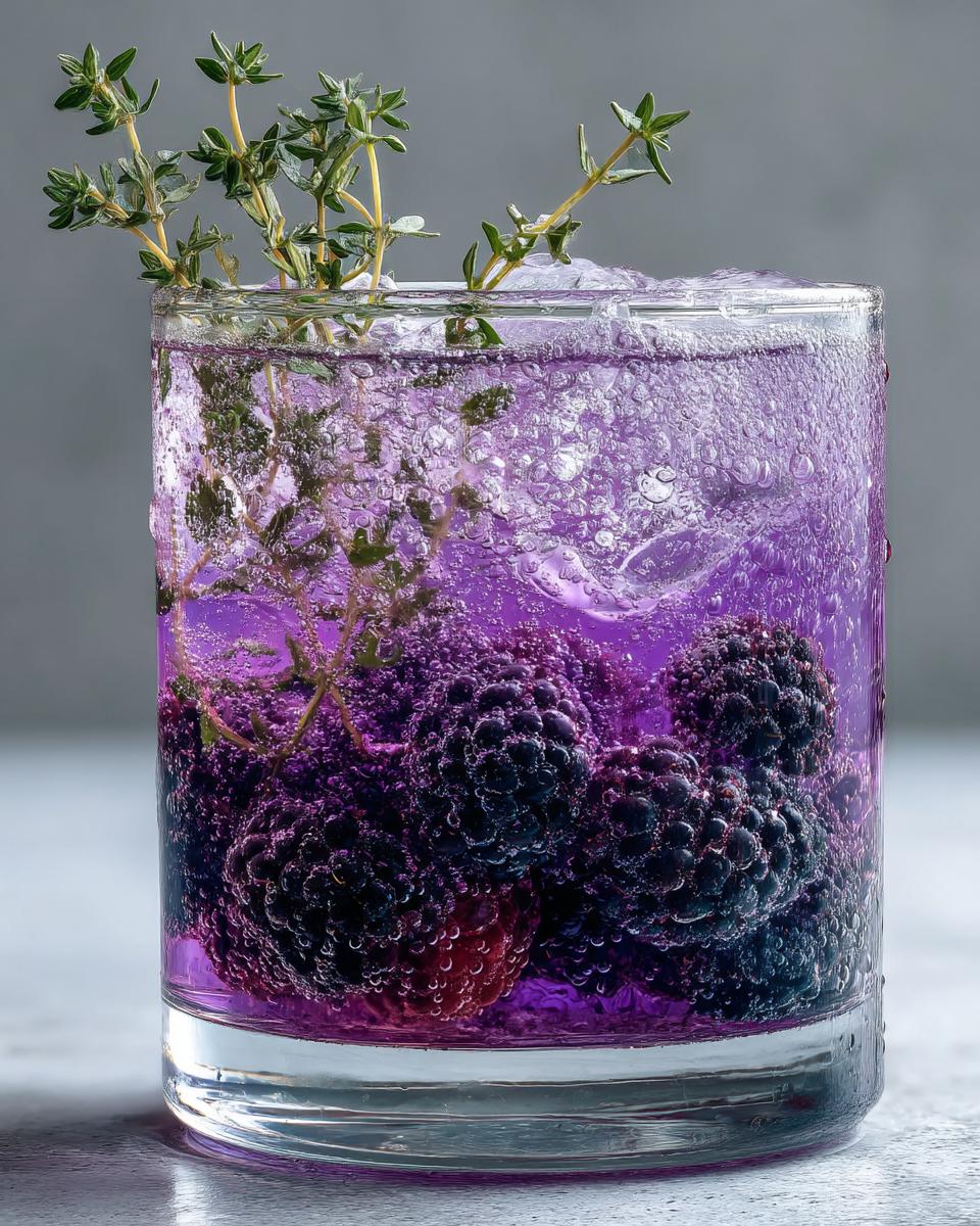 Blackberry Thyme Gin & Tonic Cocktail - detail 4