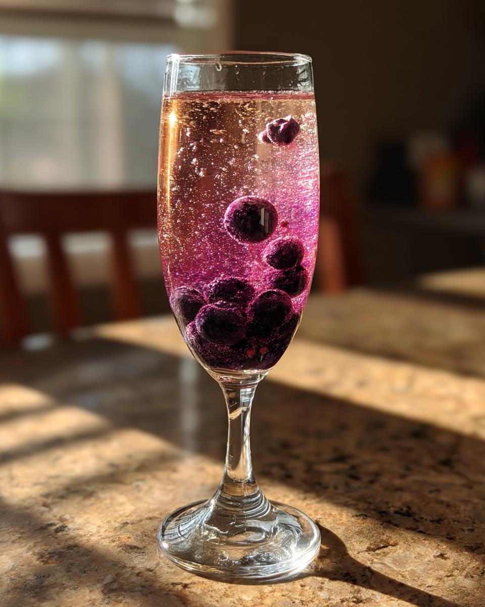 Blueberry Ginger Bellini Mocktail - detail 4
