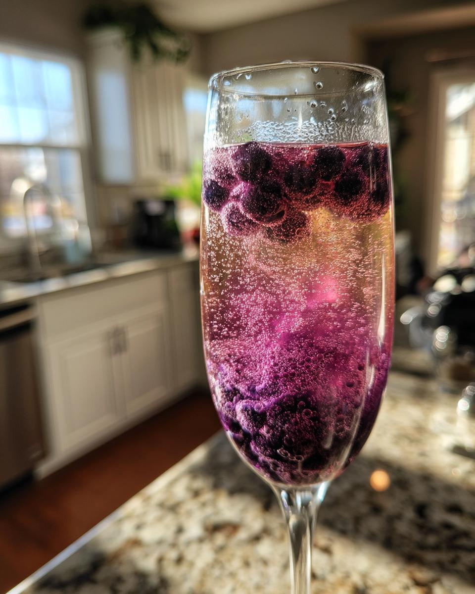 Blueberry Ginger Bellini Mocktail - detail 5