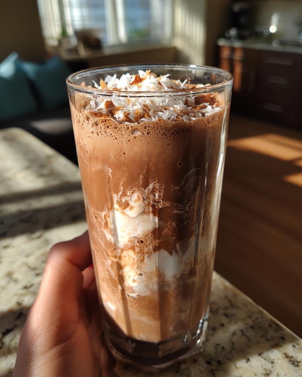 Choco-Coconut Espresso Swirl Smoothie - detail 1