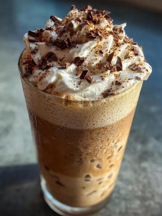 Christmas Chocolate Almond Iced Latte