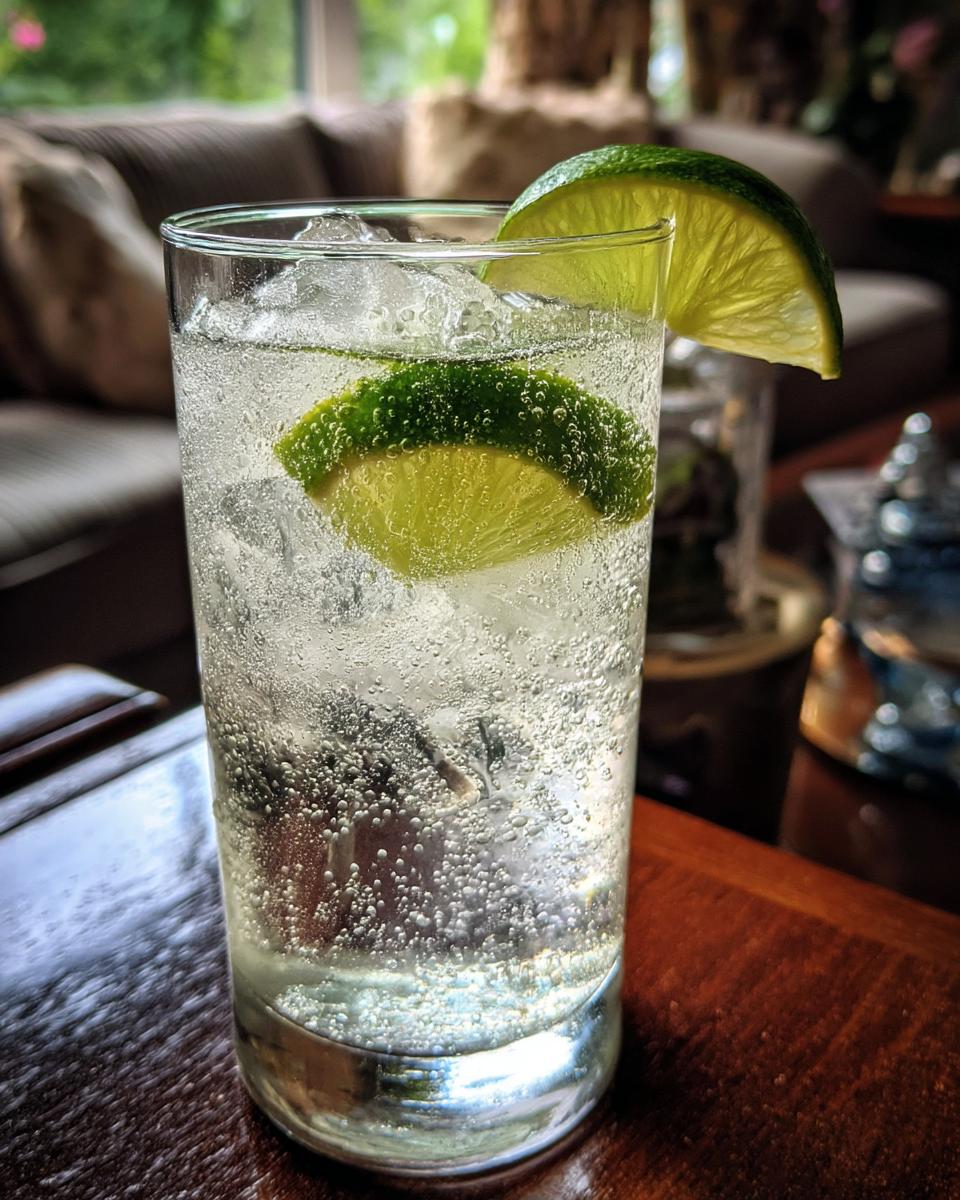 Classic Vodka Tonic with Fresh Lime Twist - detail 1