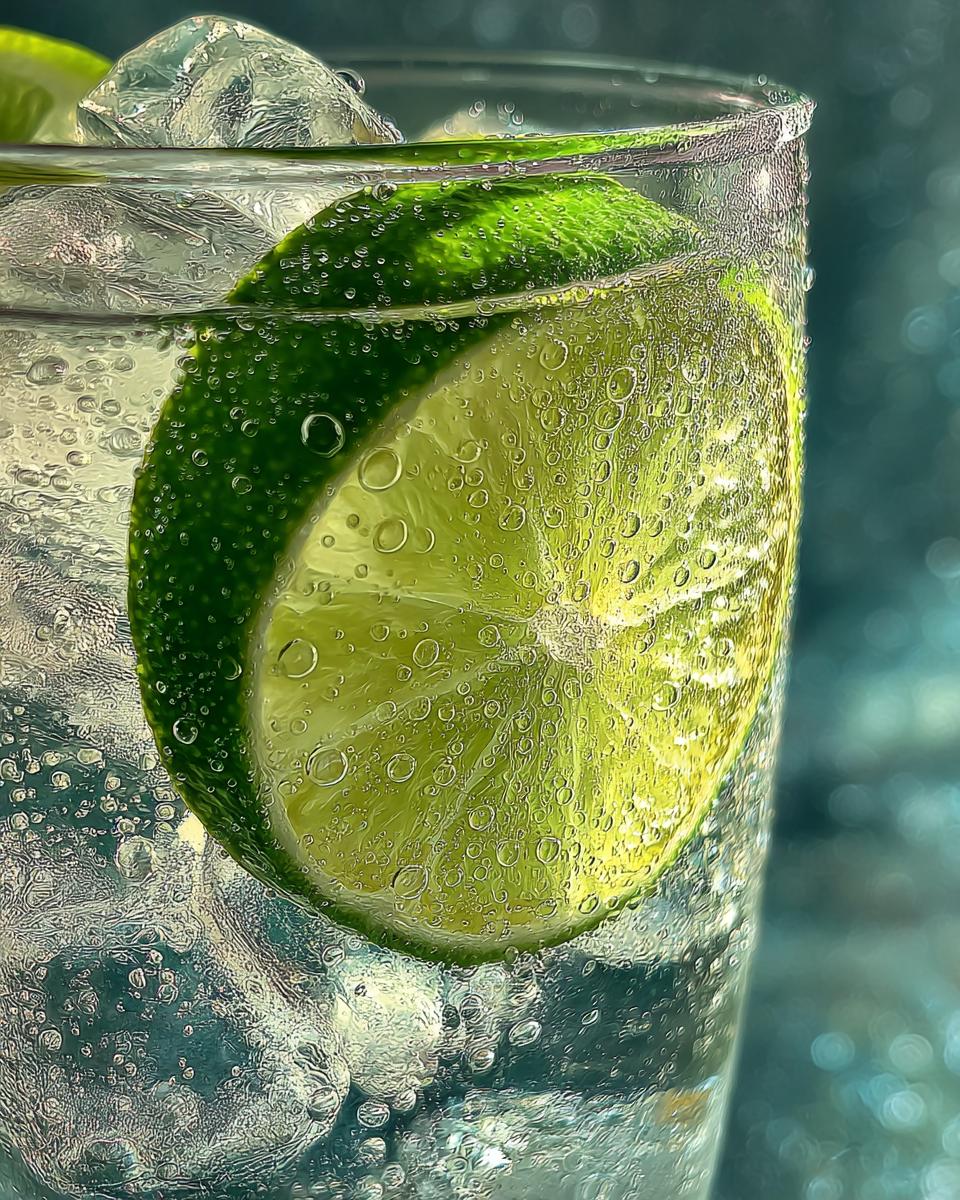 Classic Vodka Tonic with Fresh Lime Twist - detail 2