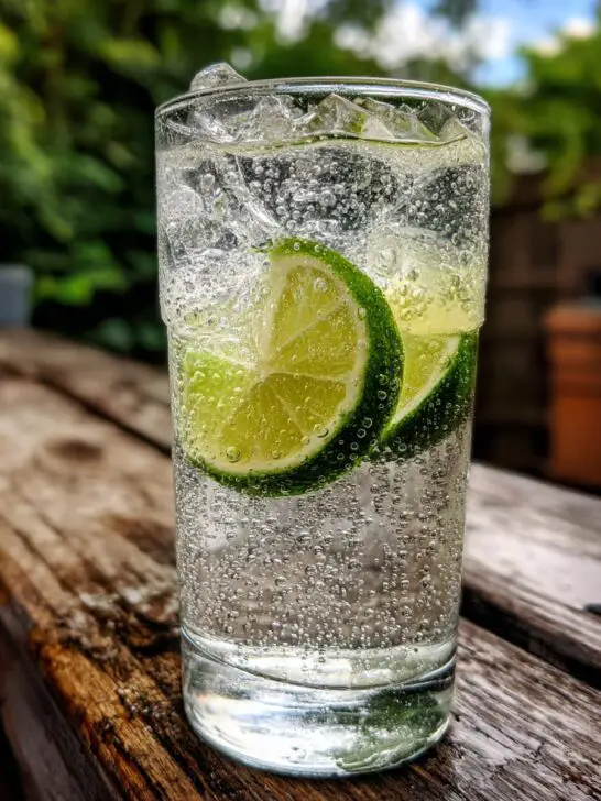 Classic Vodka Tonic with Fresh Lime Twist